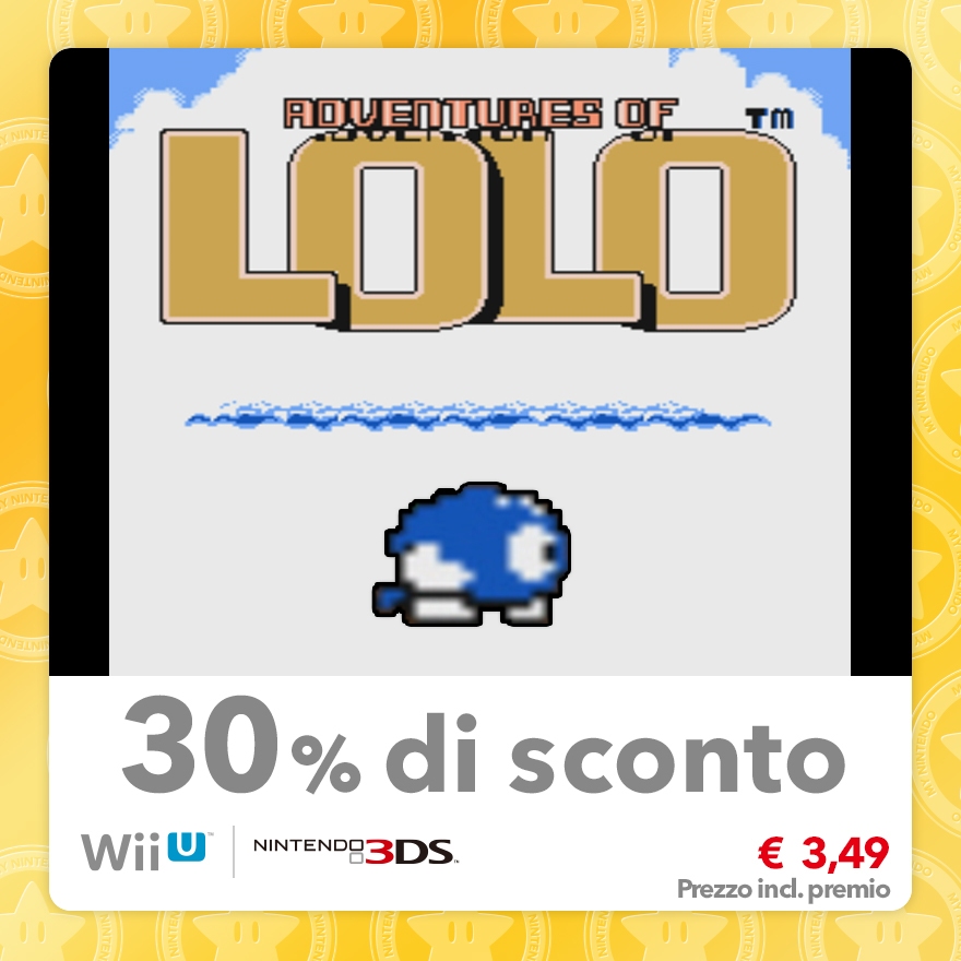 Sconto del 30% su Adventures of Lolo (Virtual Console NES)
