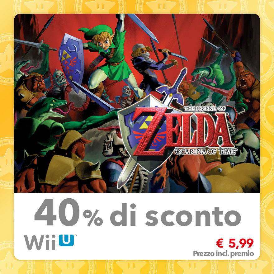 Sconto del 40% su The Legend of Zelda: Ocarina of Time (Virtual Console N64)