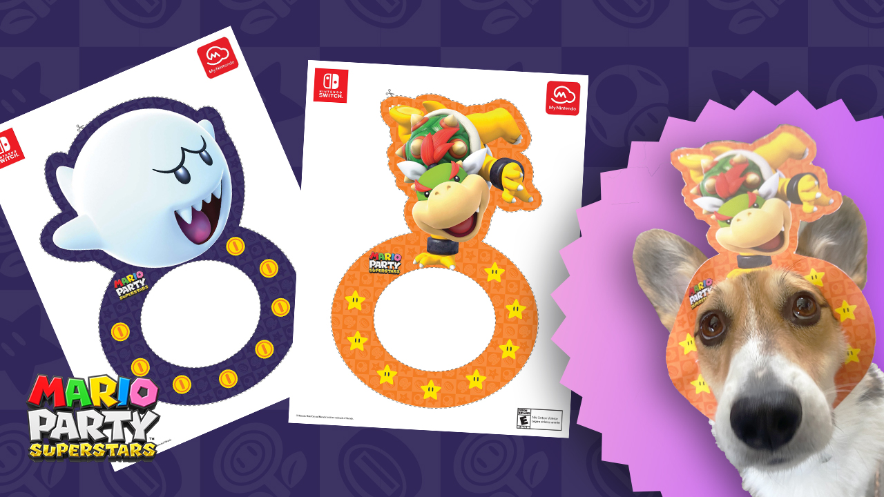 Printable - Mario Party™ Superstars : Pet Party Masks (Boo & Bowser Jr.), Rewards