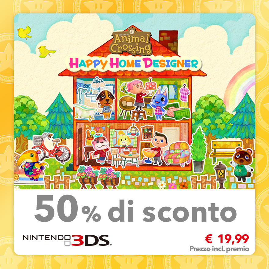 Sconto del 50% su Animal Crossing: Happy Home Designer