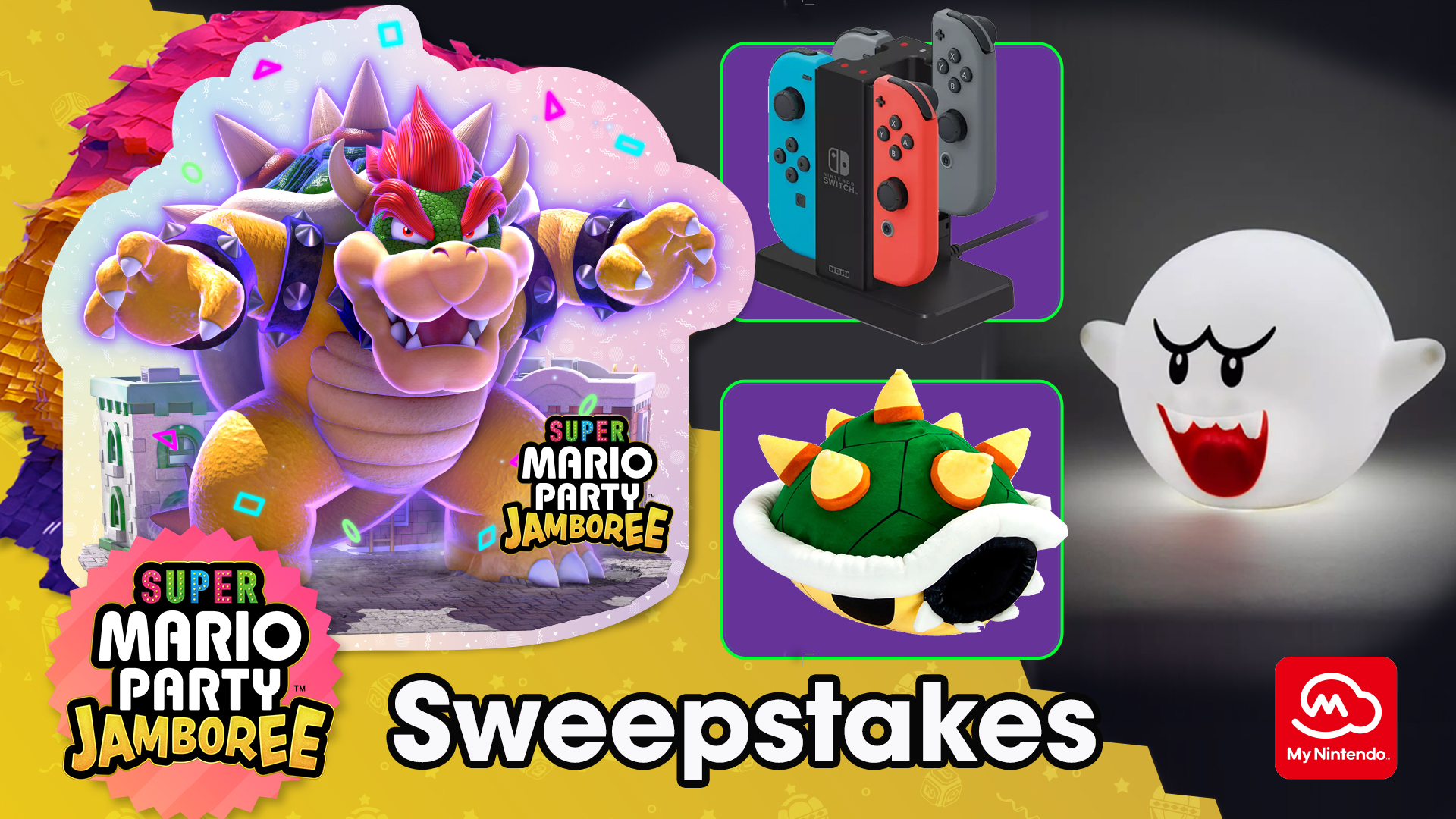 Enter the My Nintendo Super Mario Party Jamboree Family Party Sweepstakes now