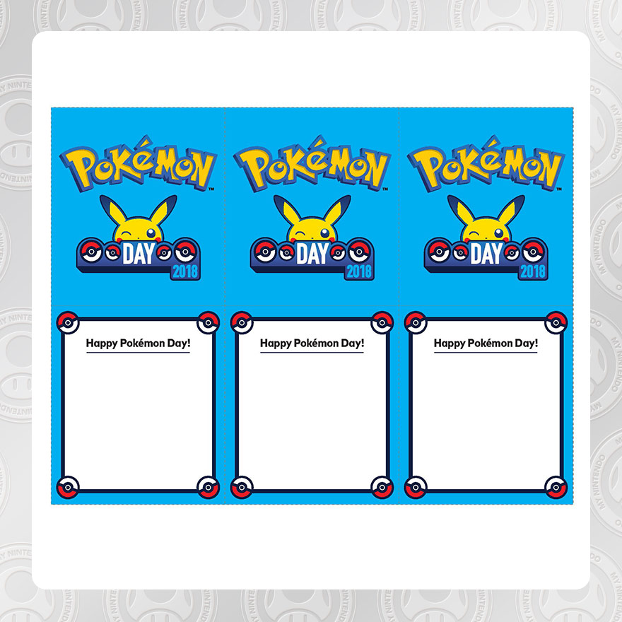 Printable Happy Pokemon Day Card Rewards My Nintendo