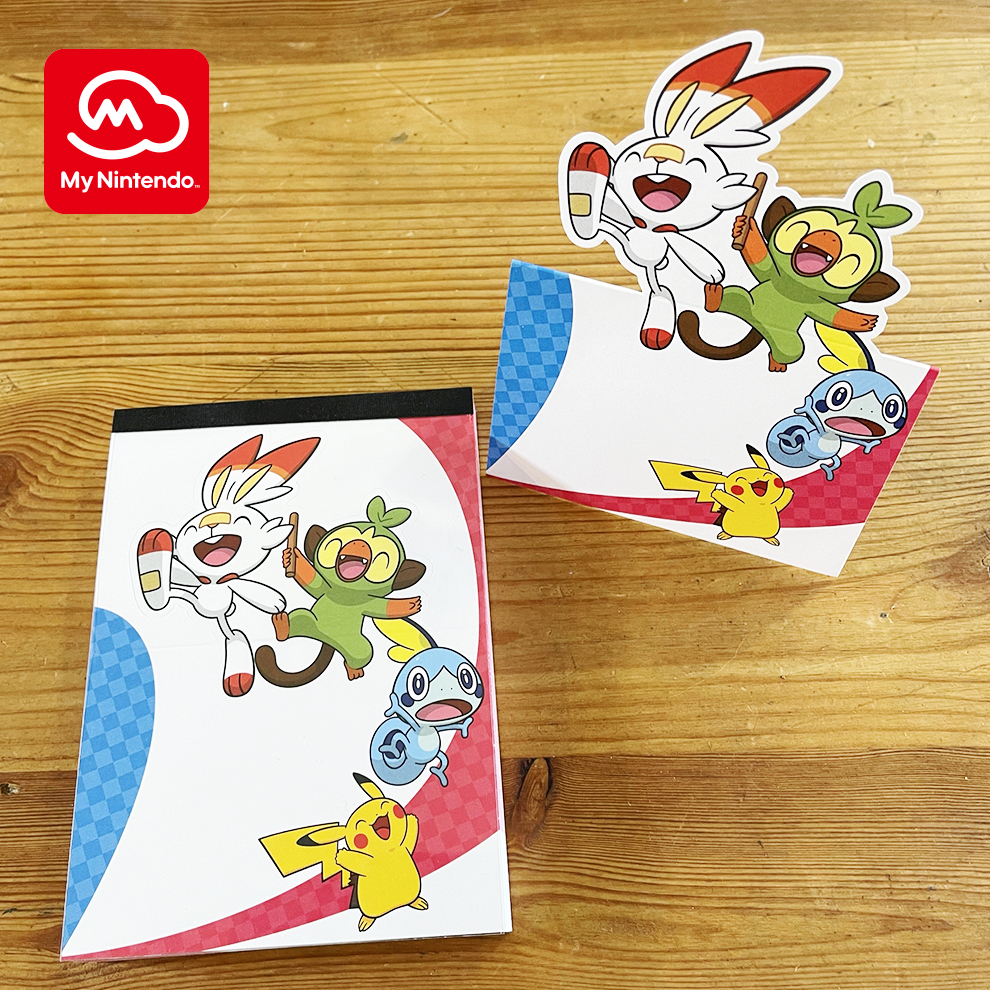 Pokémon Sword and Pokémon Shield Memo Pad ギフト マイニンテンドー