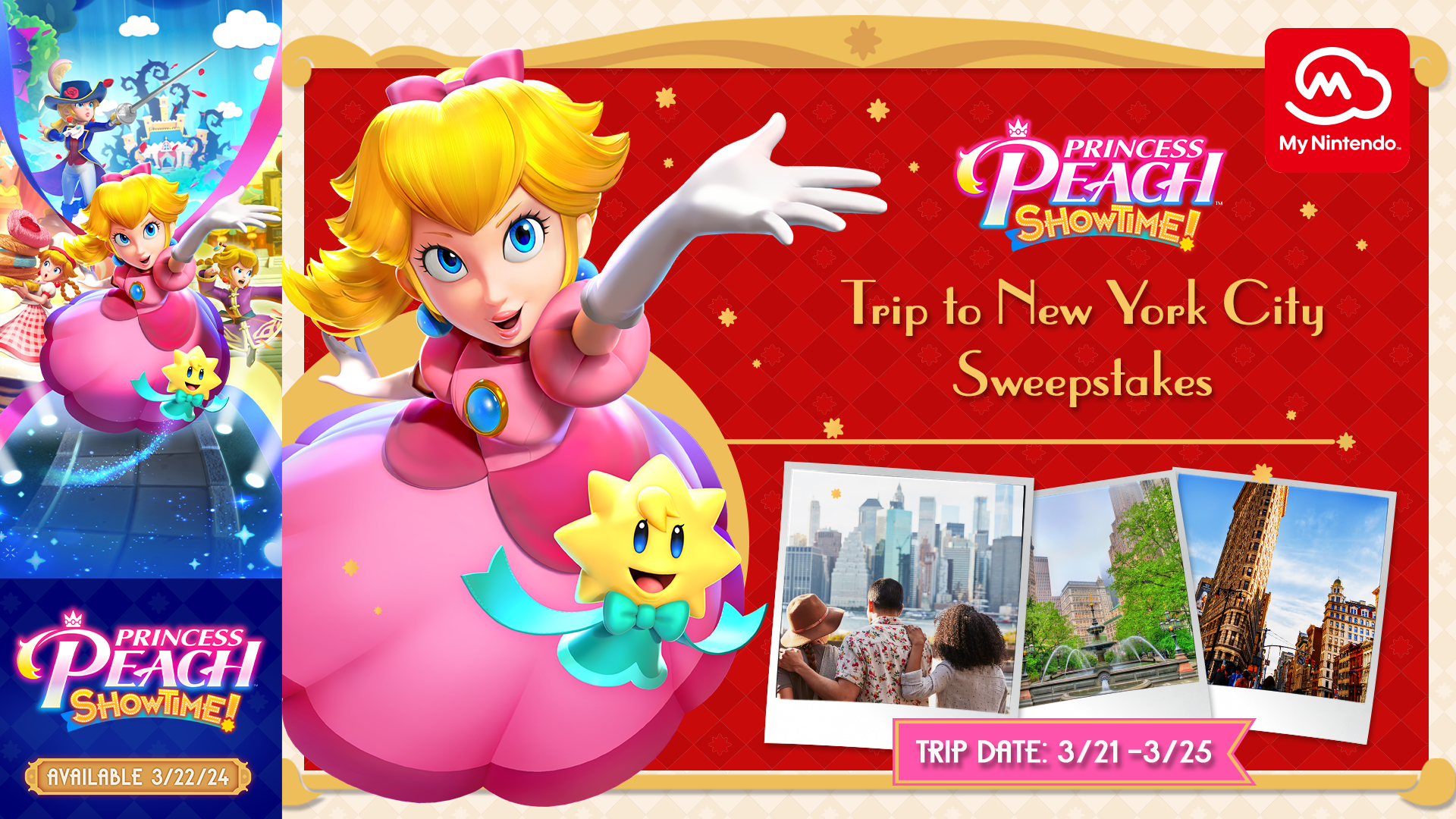 My Nintendo™ Princess Peach™: Showtime! Trip to New York City Sweepstakes, Rewards