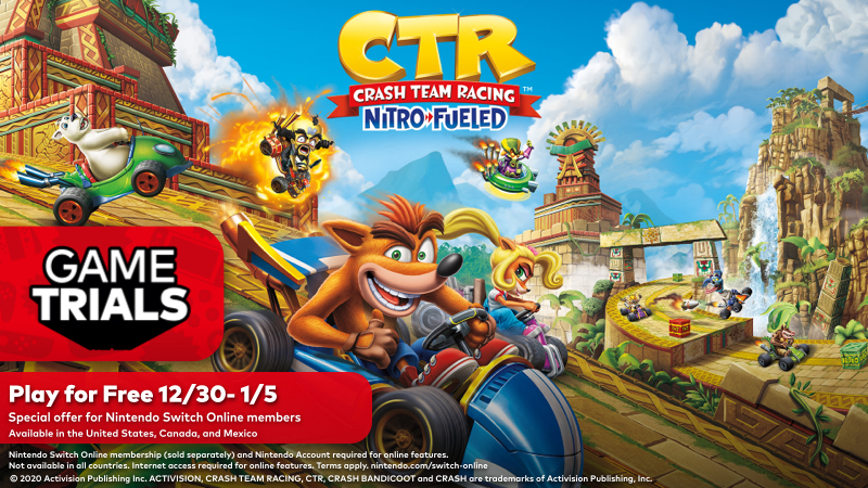 Special offer for Nintendo Switch Online members! Try Crash Racing Nitro-Fueled! | Nintendo news | My Nintendo