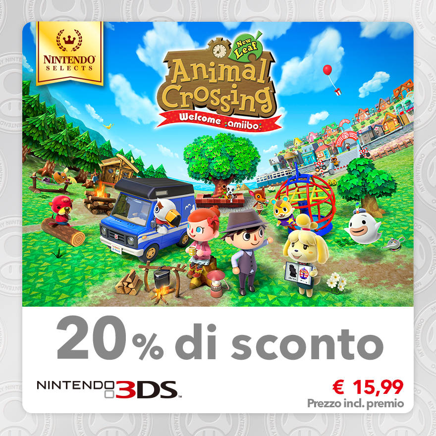 Sconto del 20% su Nintendo Selects: Animal Crossing: New Leaf - Welcome amiibo