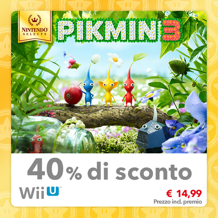 Sconto del 40% su Nintendo Selects: Pikmin 3