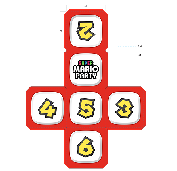 Super Mario Party Game Cubes - A print & play theme game!