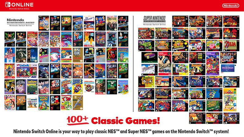 The classic game library reaches 100 + games for Nintendo Switch