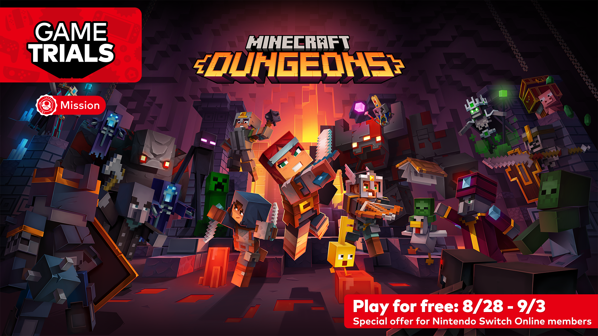 Try the latest Game Trial, Minecraft Dungeons | My Nintendo news 